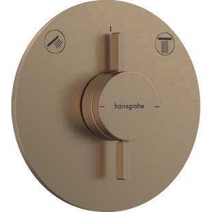 Hansgrohe Duoturn S inbouwkraan voor 2 functies brushed bronze 75418140