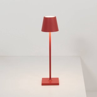 Zafferano Poldina micro acculamp IP65 rood