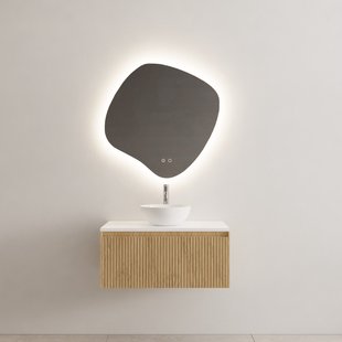 Onderkast Gliss Design Timotheus 90 CM Incl. Topplaat Castle Brown