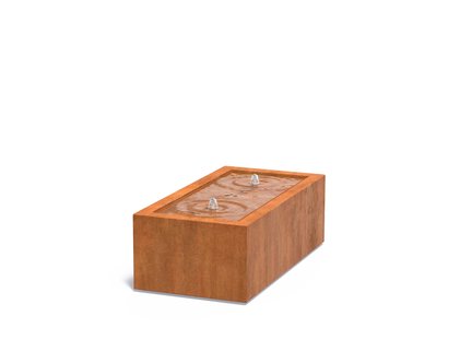 Watertafel cortenstaal 120x60x40cm.