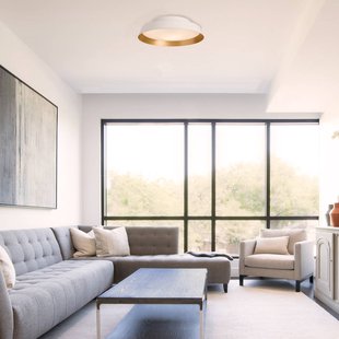 Carpyen LED buiten plafondlamp Boop! Ø37cm wit/goud