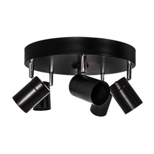 By Rydéns Correct plafondspot 5-lamps zwart mat