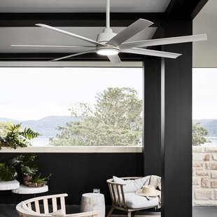 Beacon Lighting Plafondventilator met licht Atlanta wit 142 cm stil