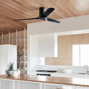 Beacon Lighting Beacon plafondventilator Londo zwart DC-motor 132 cm stil