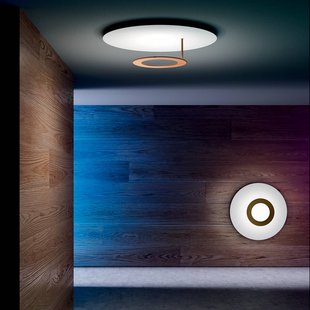 Wandlamp ICONE Vera 927 Triac Ø66cm wit/messing