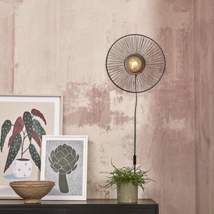 GOOD & MOJO Hokkaido wandlamp van bamboe, zwart GOOD & MOJO Hokkaido wandlamp van bamboe, zwart