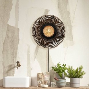 Good & Mojo Good &amp; Mojo Kalimantan wand, Natur, Ø 44cm