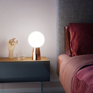 Zafferano Olimpia acculamp binnen folie koper