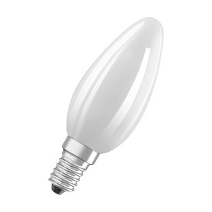 OSRAM Classic LED kaars E14 B40 2,5W 827 mat-wit OSRAM Classic LED kaars E14 B40 2,5W 827 mat-wit