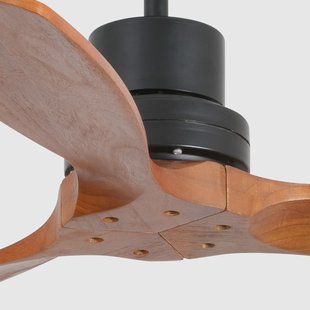 FARO BARCELONA Plafondventilator Mini Lantau S, zwart/walnoot