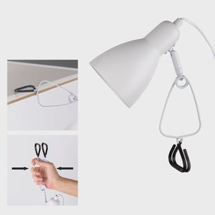 Näve Klemlamp Mara justeerbaar aansluitkabel, wit