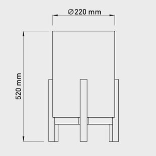 Näve Tafellamp 3193, hout, linnen textiel, hoogte 52cm