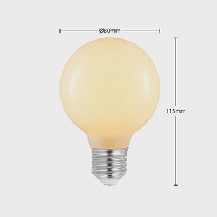 Arcchio LED lamp E27 4W G80 2.700K dimbaar opaal 3 per set
