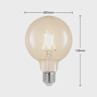 Arcchio LED lamp E27 4W 2.700K G95 bol helder 2 per set