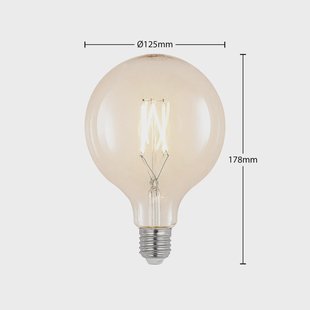 Arcchio LED filament E27 6W 2.700K G125 bol helder per 3