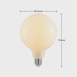 Arcchio LED lamp E27 6W 2.700K G125 dimbaar opaal 2/set Arcchio LED lamp E27 6W 2.700K G125 dimbaar opaal 2/set