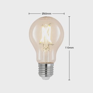 Arcchio LED filament lamp E27 8W helder 2.700K dimbaar set van 3