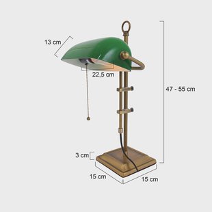 Steinhauer Bureaulamp Ancilla, verstelbaar brons/groen