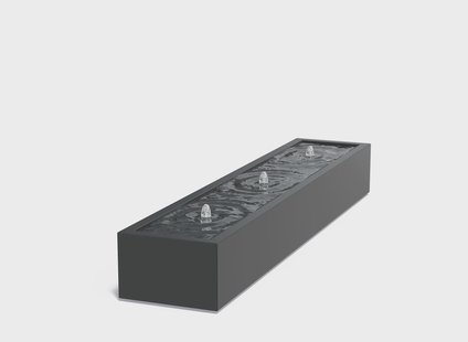 Watertafel Aluminium 300x60x40cm.