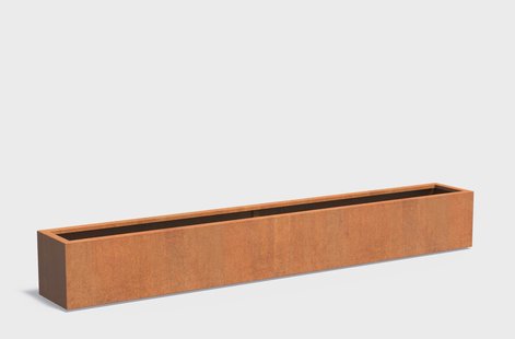 Cortenstaal plantenbak CARREZ 300x40x40cm.