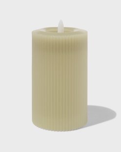 HEMA LED ribbel kaars met wax Ø7.5x12.5 lichtgroen (lichtgroen)