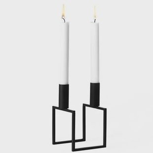 Audo Copenhagen Kubus Line kandelaar zwart