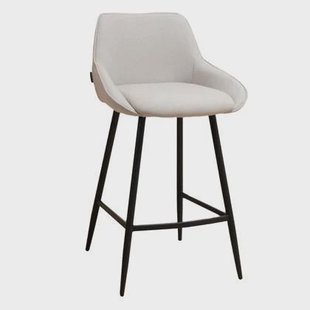 Bronx71 Scandinavische barkruk Lova gerecyclede stof grijs 68 cm -