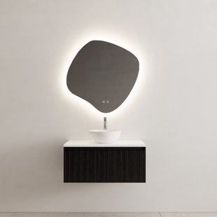 Onderkast Gliss Design Timotheus 80 CM Incl. Topplaat Black Veneer