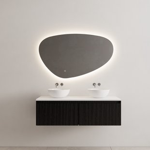 Onderkast Gliss Design Timotheus 120 CM 2 laden Incl Topplaat Black Veneer