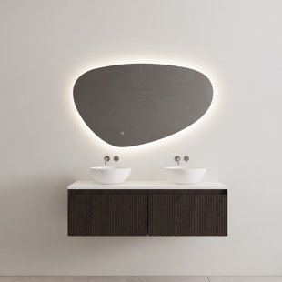 Onderkast Gliss Design Timotheus 120 CM 2 lades Incl Topplaat Charcoal