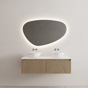 Onderkast Gliss Design Timotheus 140 CM 2 Lades Incl Topplaat Pure