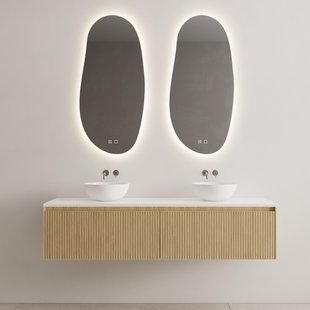 Onderkast Gliss Design Timotheus 160 CM 2 Lades Incl Topplaat Pure