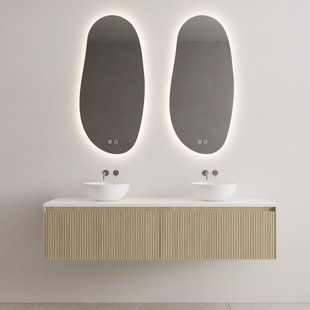 Onderkast Gliss Design Timotheus 180 CM 2 Lades Incl Topplaat Corn Silk