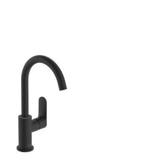 Hansgrohe Rebris S wastafelkraan - draaibare uitloop - met waste - mat zwart 72536670
