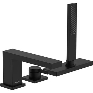 Hansgrohe Tecturis 3-gats badrandkraan met sbox matzwart 73443670 Hansgrohe Tecturis 3-gats badrandkraan met sbox matzwart 73443670