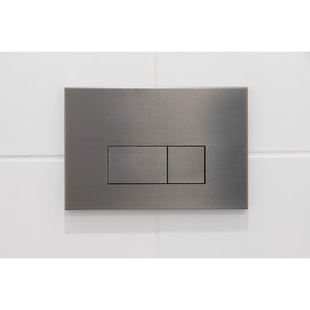 Geberit Inbouwreservoir UP320 met QeramiQ metal bedieningsplaat - dualflush - rechthoekige knoppen - metaal gunmetal SW706199 0701131