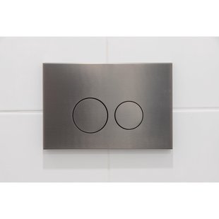 Geberit Inbouwreservoir UP320 met QeramiQ metal bedieningsplaat - dualflush - ronde knoppen - metaal gunmetal SW706198 070133