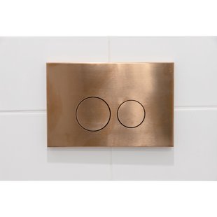 Geberit Inbouwreservoir UP320 met QeramiQ metal bedieningsplaat - dualflush - ronde knoppen - metaal koper SW706196 0701131