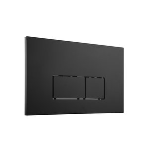 Geberit Inbouwreservoir UP320 met QeramiQ push bedieningsplaat - dualflush- rechthoekige knoppen - kunststof zwart mat SW706189 0701131