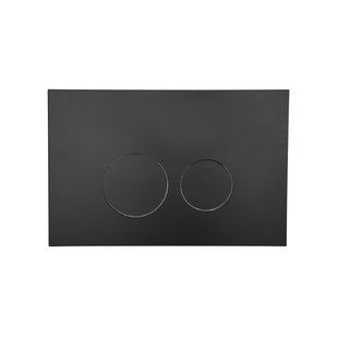 Geberit Inbouwreservoir UP320 met QeramiQ push bedieningsplaat - dualflush - ronde knoppen - kunststof zwart mat SW706188 0701131