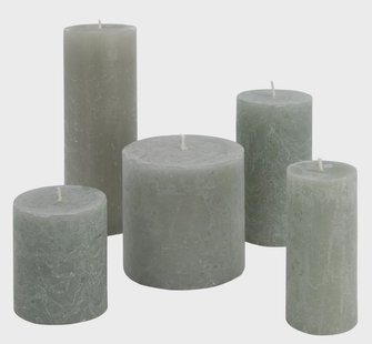 HEMA Rustieke kaarsen lichtgroen (lichtgroen)