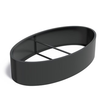 Aluminium plantenbak Ellipse zonder bodem 280x160x60cm.