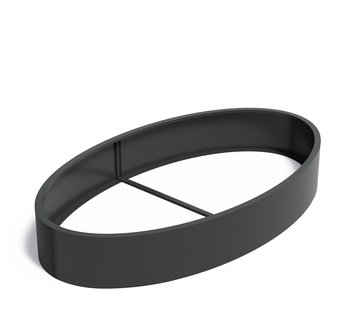 Aluminium plantenbak Ellipse zonder bodem 280x160x40cm.