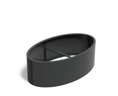 Aluminium plantenbak Ellipse zonder bodem 200x120x60cm.