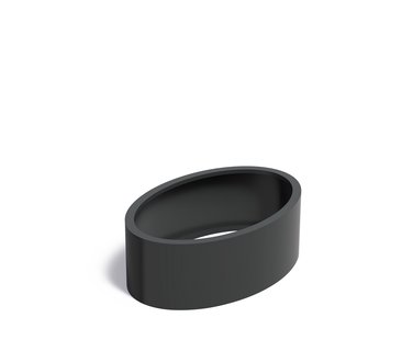 Aluminium plantenbak Ellipse zonder bodem 120x80x40cm.