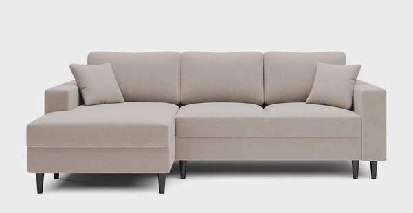 Hoekbank Malena velvet links met slaapfunctie | NADUVI Collection