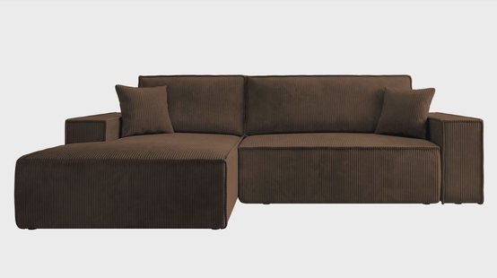 Hoekbank Galine New links ribstof met slaapfunctie | NADUVI Collection