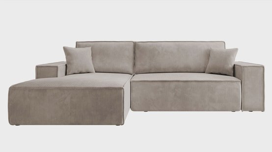 Hoekbank Galine New links ribstof met slaapfunctie | NADUVI Collection