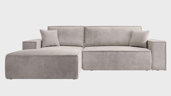 Hoekbank Galine New links ribstof met slaapfunctie | NADUVI Collection