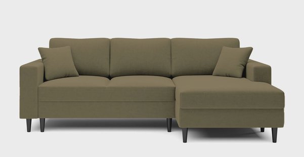 Hoekbank Malena velvet rechts met slaapfunctie | NADUVI Collection